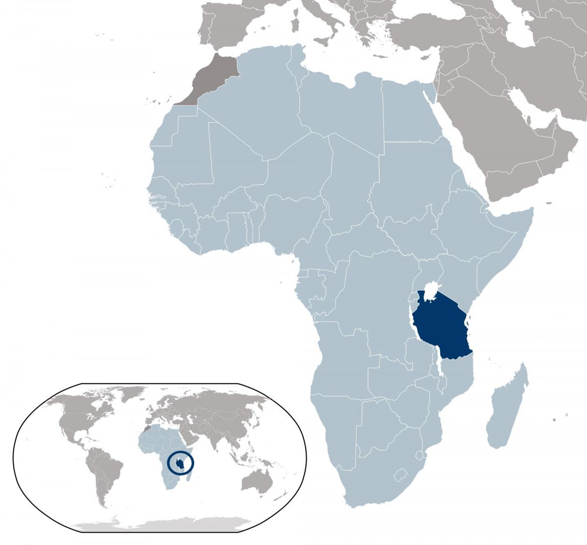 расположение Танзании на карте