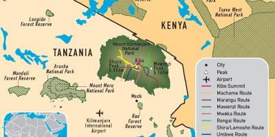 Карта Танзания Килиманджаро